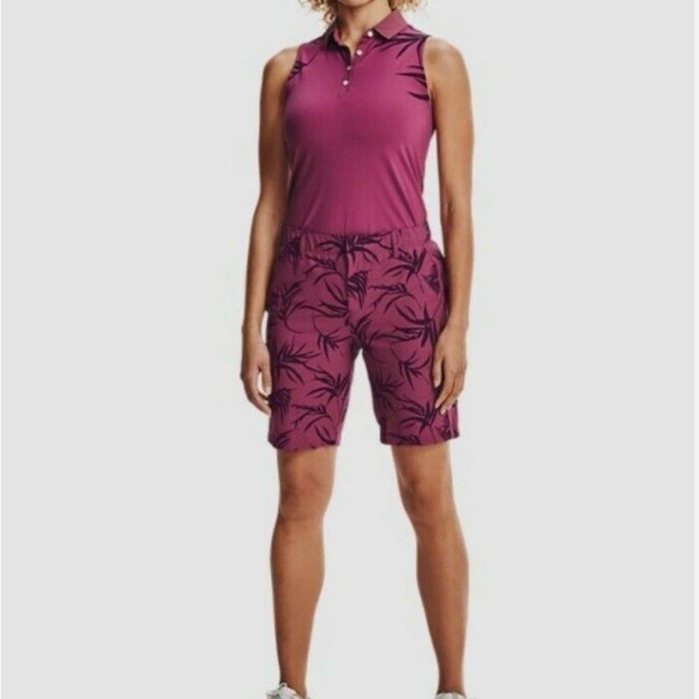 Under Armour Women’s Pink Quartz 9” Golf Shorts Size 8 NWOT